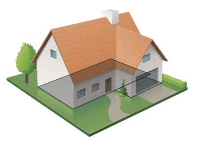 Illustration showing the coverage of double storey foundation footing in a house