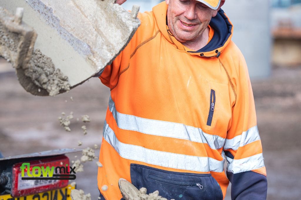 pouring concrete in winter