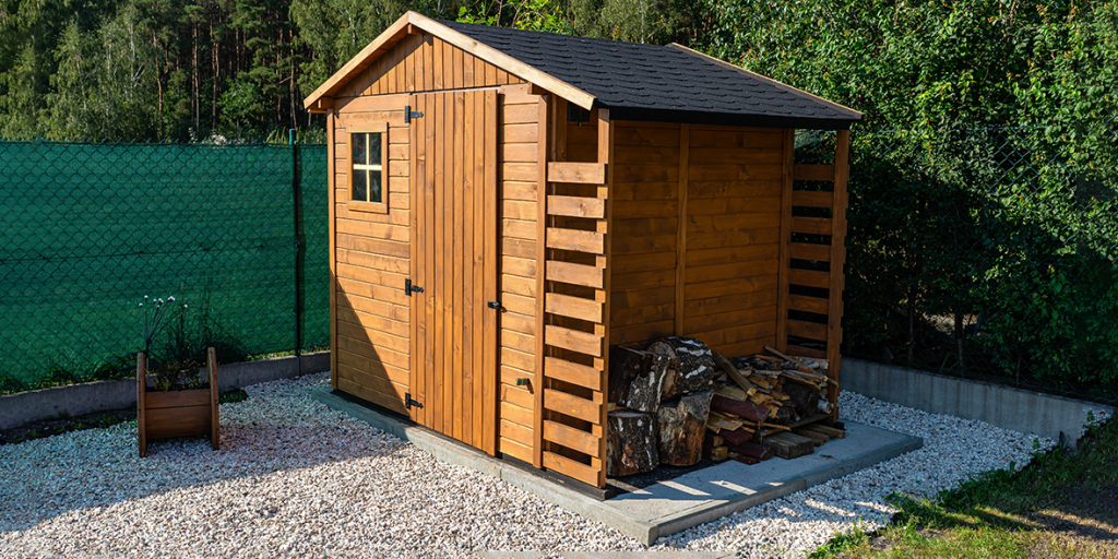 Shed in garden