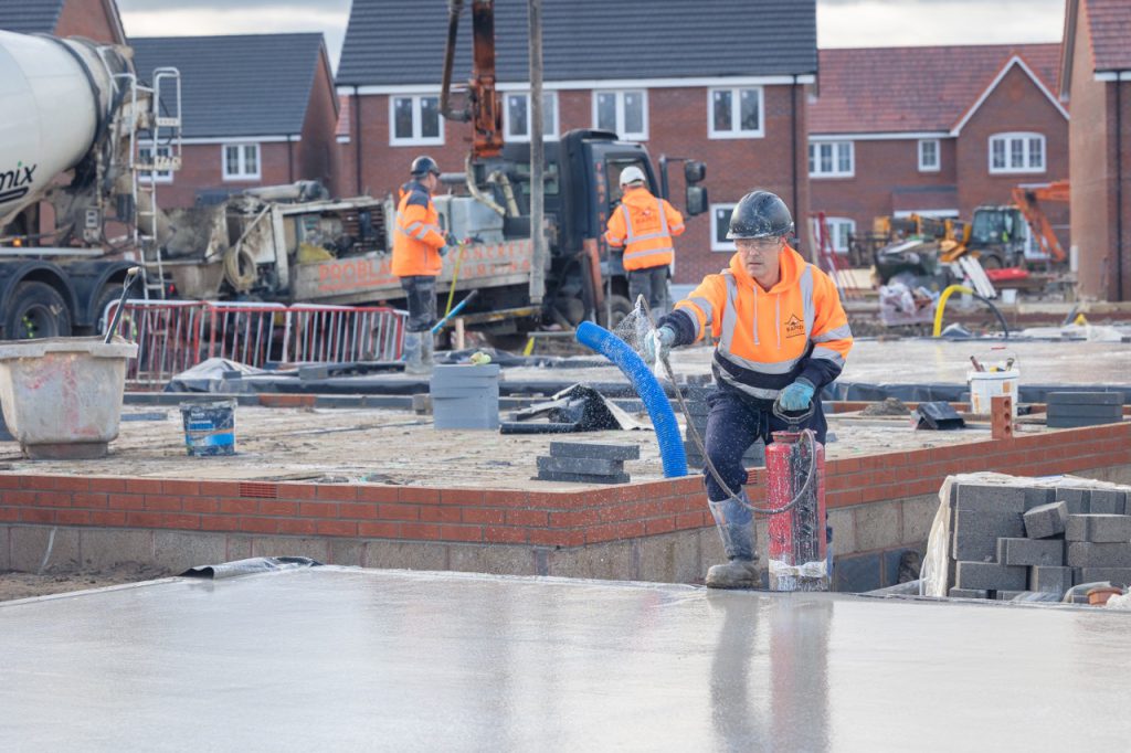 working at housing development