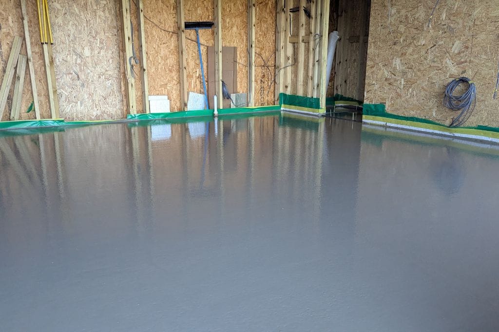 screed a garage floor